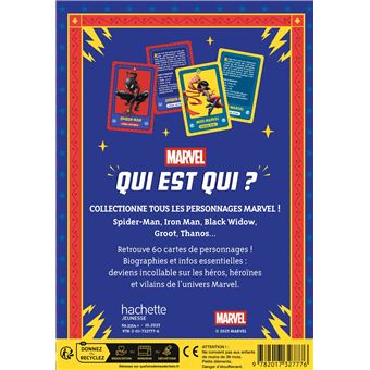 MARVEL - Qui est-qui ? - 50 cartes de personnages - Coffret