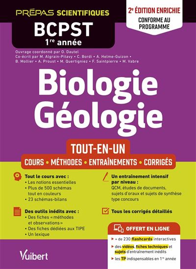 Biologie-Géologie BCPST 1re année - 2e édition conforme au nouveau programme