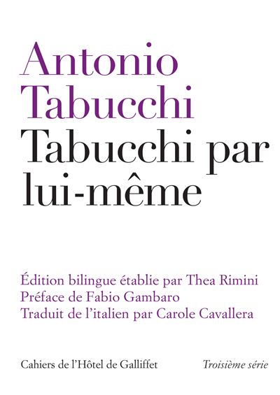 TABUCCHI PAR LUI-MEME