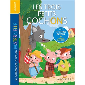 Je commence à lire en maternelle - Niveau 2 - Les Trois Petits Cochons - Larousse - 1