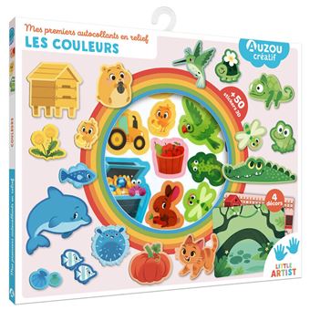 Mes premiers autocollants en relief - les couleurs - 1