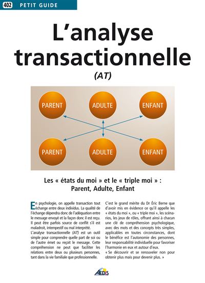 L'analyse transactionnelle Les états du moi et le triple moi : Parent ...