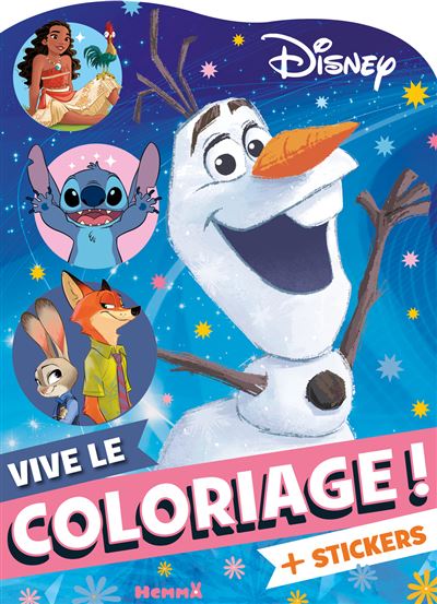 Disney - Vive le coloriage ! (Grand Olaf) - + Stickers offerts -  Collectif - Hemma - broché - Document jeunesse
