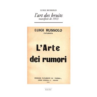 L'ART DES BRUITS MANIFESTE DE 1913 - 1