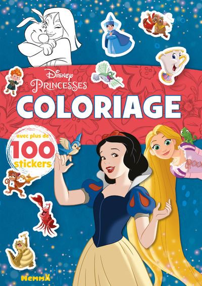 Coloriages Disney Princesses : Aurore, Tiana, Raiponce, Blanche