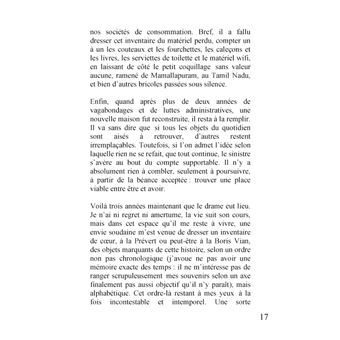 Inventaire d'un incendie