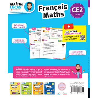 Français et Maths CE2 - Nouveau programme - Cahier de soutien avec des vidéos