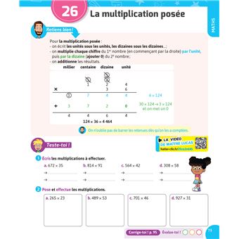 Français et Maths CE2 - Nouveau programme - Cahier de soutien avec des vidéos
