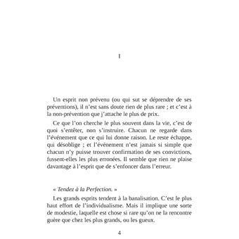 Un esprit non prévenu