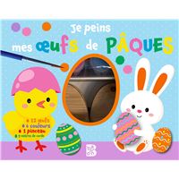 Com-four® Kit Peinture œufs De Pâques – 2 Machines, 8 Couleurs, Pinceaux, Livrets – Dès 3 Ans