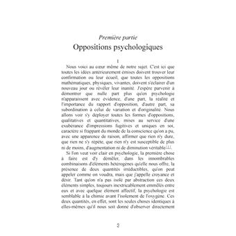 Oppositions psychologiques et sociales