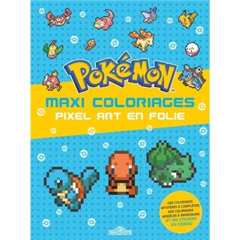 Pokémon - Maxi coloriages – Pixel Art en folie – Avec des stickers – Dès 5  ans, The Pokémon Company
