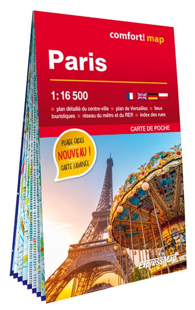Paris 1/16.500 (carte laminée format poche - plan de ville) -  Collectif - (donnée non spécifiée)
