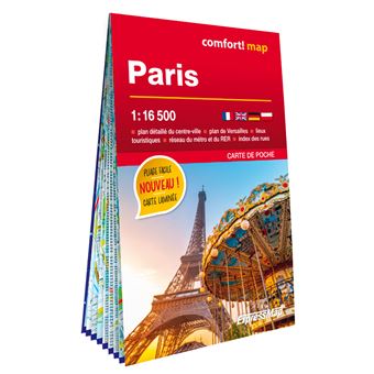 Paris 1/16.500 (carte format poche laminée - plan de ville) - 1