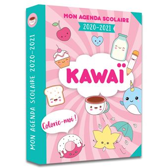 Mon Agenda Scolaire Kawaï Colorie-moi 2020-2021 - Relié - Editions