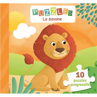 Puzzles La savane - 10 puzzles progressifs - 1