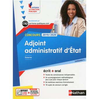 Concours adjoint administratif d'état 2019-2020 - N°2 Catégorie C (IFP) - 1