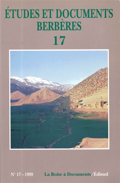 Études et documents berbères N° 17 -  Collectif - broché