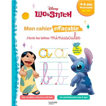 Lilo et Stitch - LILO ET STITCH MON CAHIER EFFACABLE J'ECRIS LES LETTRES MINU - 1