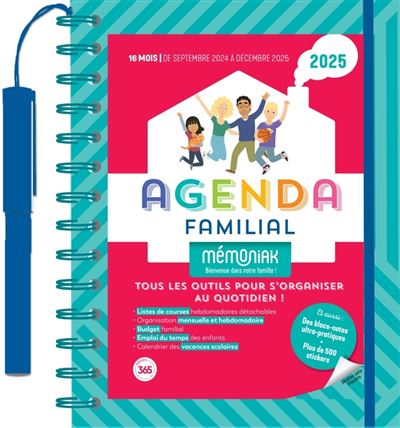 Agenda familial Mémoniak 2025 - broché - Nesk, Livre tous les livres à la  Fnac
