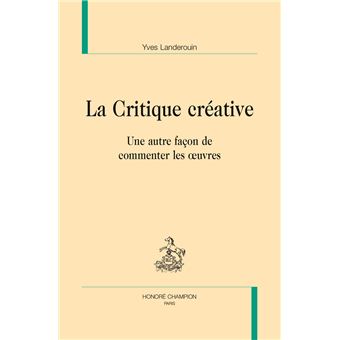 La critique créative - 1
