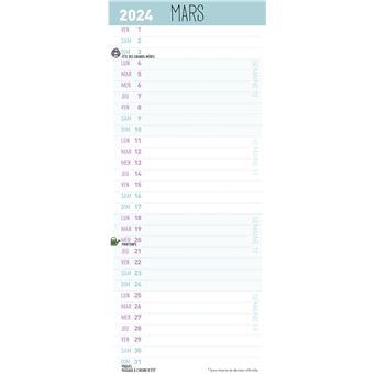 Frigobloc Mensuel 2024 - Calendrier d'organisation familiale / mois (de  sept. 2023 à déc. 2024): Collectif: 9782809683301: : Books