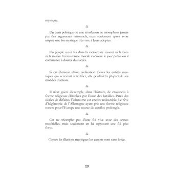 Hier et Demain : Pensées brèves