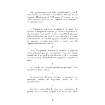 Hier et Demain : Pensées brèves