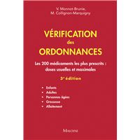 Vérification des ordonnances : Les 200 médicaments les plus prescrits : doses usuelles et maximales