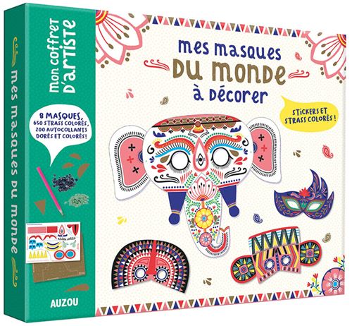 Mon coffret d'artiste - mes masques du monde à décorer - Emilie Lapeyre - (donnée non spécifiée)