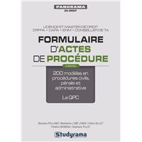 Formulaire d'actes de procédure