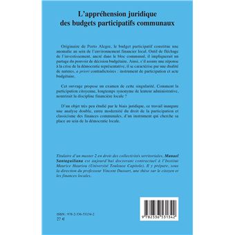 L’appréhension juridique des budgets participatifs communaux