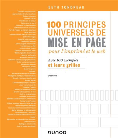 100 principes universels de mise en page pour l'imprimé et le Web - Avec 100 exemples et leurs grill