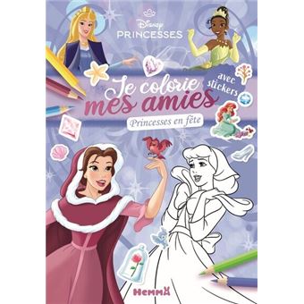 Disney Princesses - Disney Princesses - Je colorie mes amies - Bloc de syliste - Princesses en fête - 1