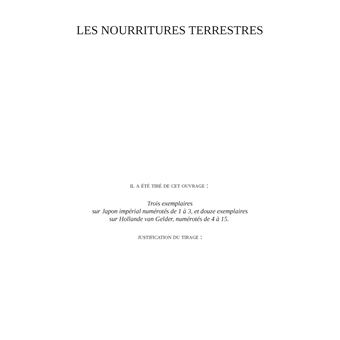 Les Nourritures terrestres