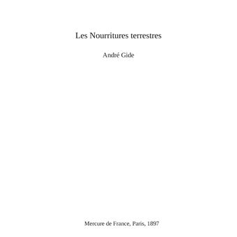 Les Nourritures terrestres
