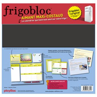 Frigobloc Hebdomadaire Montessori - Le calendrier de Play Bac