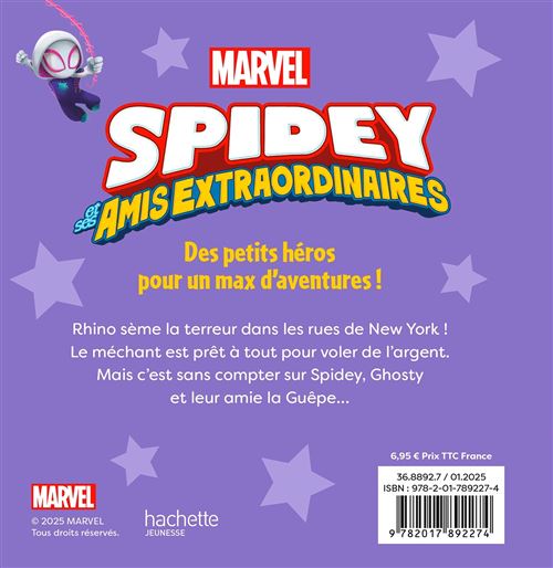 Coffret Rhino Démolisseur Marvel Spidey – Figurine 10 Cm, Véhicule Et Accessoire 3-en-1, Jouet Inspiré Du Dessin Animé Disney