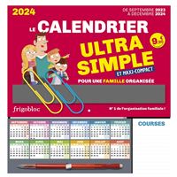 Mini Frigobloc Hebdomadaire 2024 Recettes préférées des Français (de janv.  à déc. 2024) 📚🌐 achat livre
