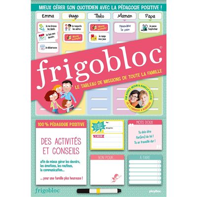 Frigobloc] Un tableau des émotions pour apprivoiser les émotions en famille  (magnets, cartes et ardoise) - Apprendre à éduquer