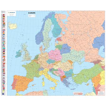 Une grande carte de l'Europe plastifiée de 1m sur 1m22 Carte plastifié de l'Europe