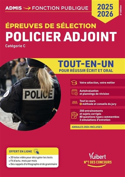 Policier adjoint - Categorie C - Tout-en-un