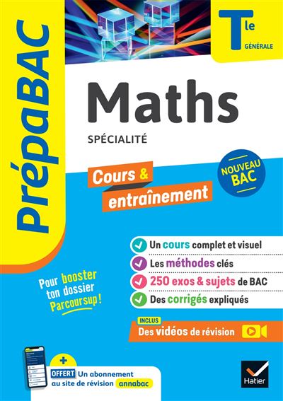 Prépabac - Maths (spécialité) Tle générale - Bac 2026 Cours, méthodes & sujets corrigés (programme de Terminale) - Michel Abadie - Hatier - broché - Scolaire / Universitaire