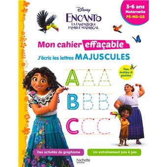 Encanto : La Fantastique Famille Madrigal - Disney - Encanto - Mon cahier effaçable - J'écris les lettres majuscules (3-6 ans) - 1