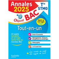 Annales Objectif BAC 2025 -  Bac STMG Tout-en-un