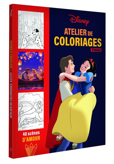 Disney - DISNEY TEENS - Atelier de coloriages - Histoires d'amour - Walt  Disney - broché - Achat Livre