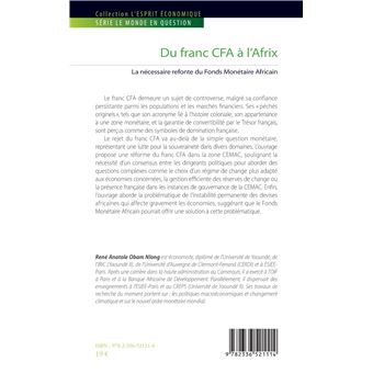 Du franc CFA à l’Afrix