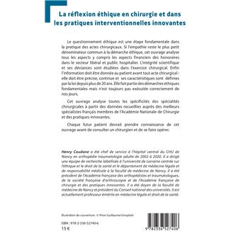 La réflexion éthique en chirurgie et dans les pratiques interventionnelles innovantes