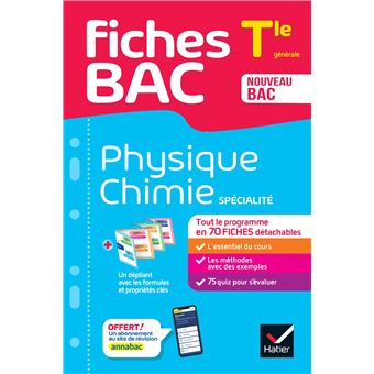Fiches bac - Physique-Chimie Tle (spécialité) - Bac 2026 - 1