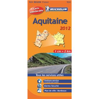 AQUITAINE 2012 WEGENKAART MICHELIN - 1